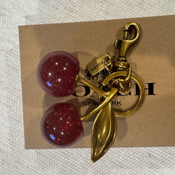 Coach Red Cherry Keychain/Bag Charm - Picture 2 of 3
